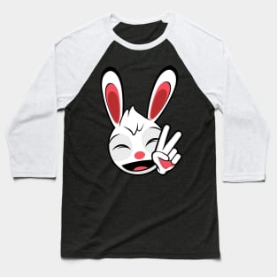 Peace Sign Rabbit Robert Baseball T-Shirt